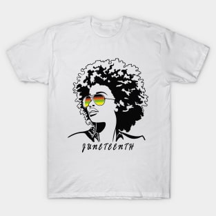 Juneteenth woman icon /white T-Shirt